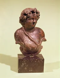Busto di Bacco, ornamento da un letto (bronzo)